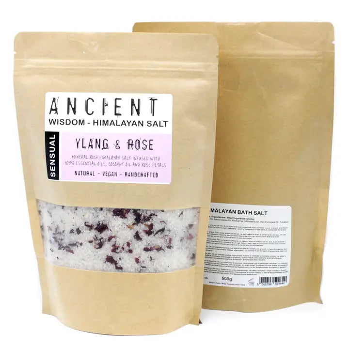 Himalayan Bath Salt Blend 500g - Sensual - Ylang Ylang Essential Oils + Coconut