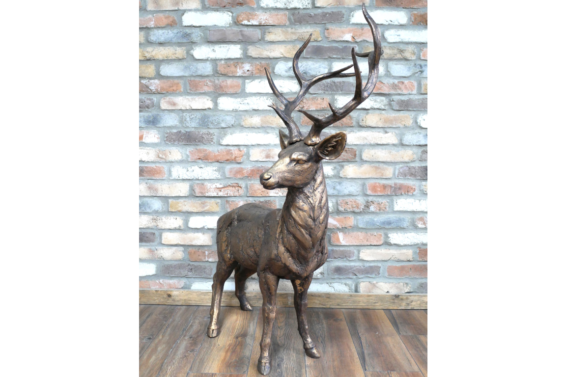 Standing Bronze Large Stag