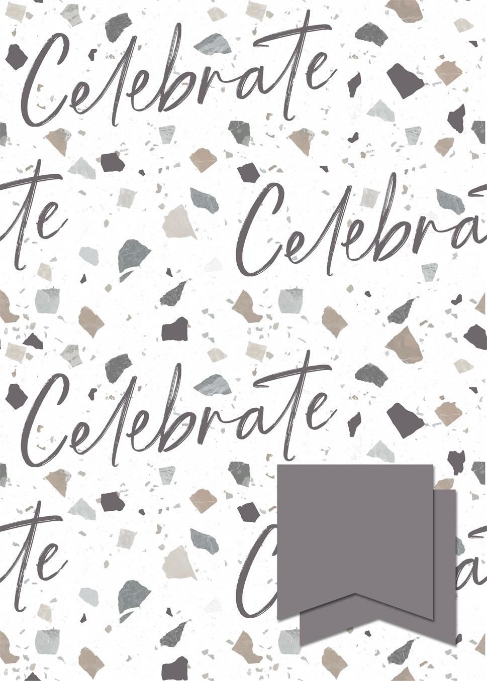 Celebration Gift Wrap and Tag - 2 Sheets, 2 Tags