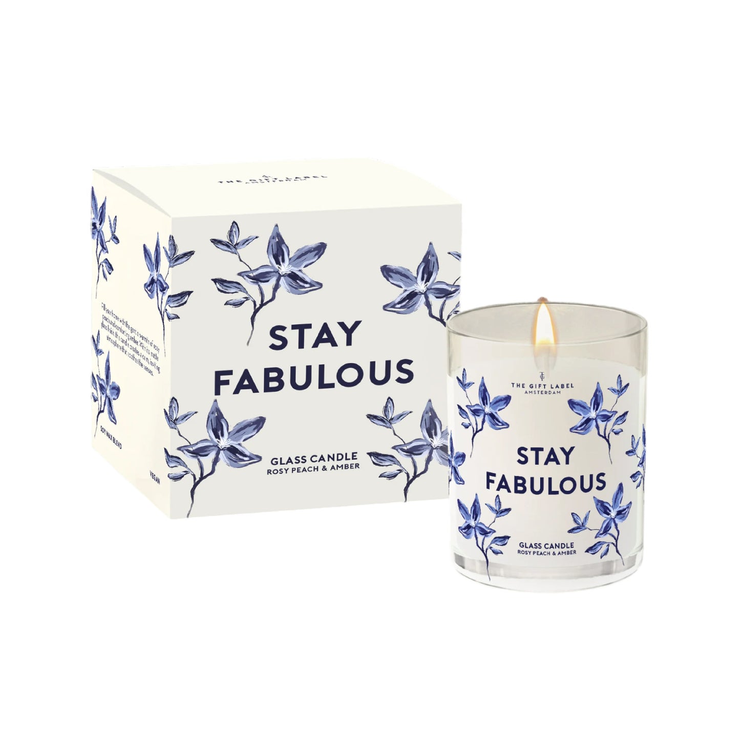 Stay Fabulous Scented Candle - Rosy Peach & Amber