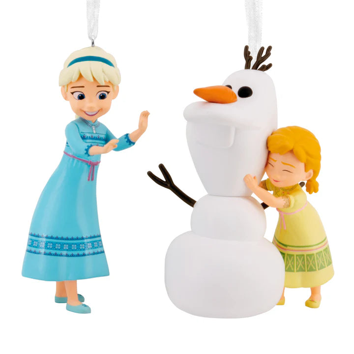 Collectable Frozen Storied Moments Ornament - Set of 2 Elsa, Anna & Olaf Designs