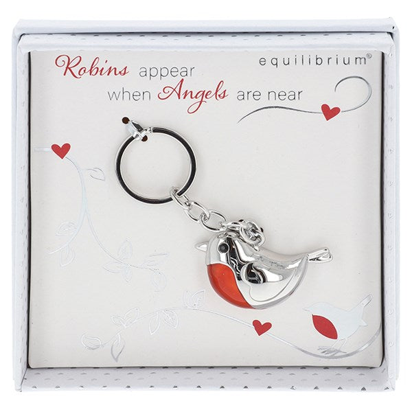 Robins Appear Keyring in Gift Wrap