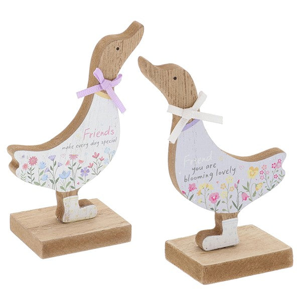 Set of 2 Ditsy Ducks Friends Plaques