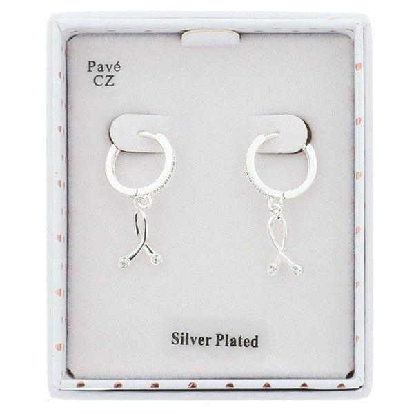 Kiss Freestyle Modern Silver Plated Earrings