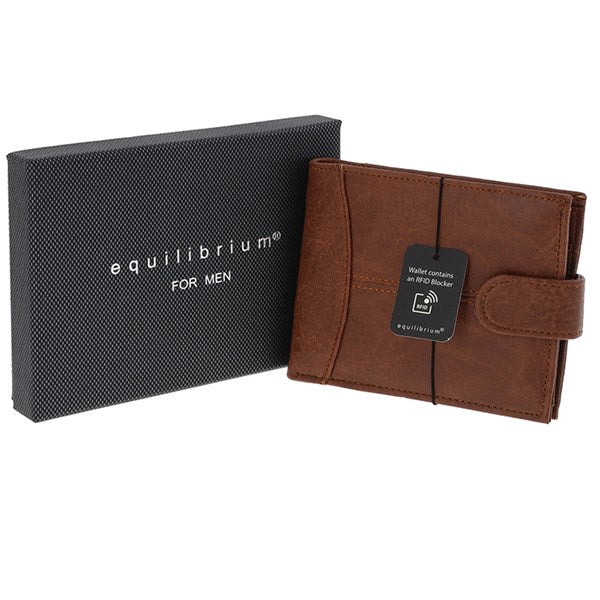 Equilibrium Mens Stylish Modern Wallet Tan