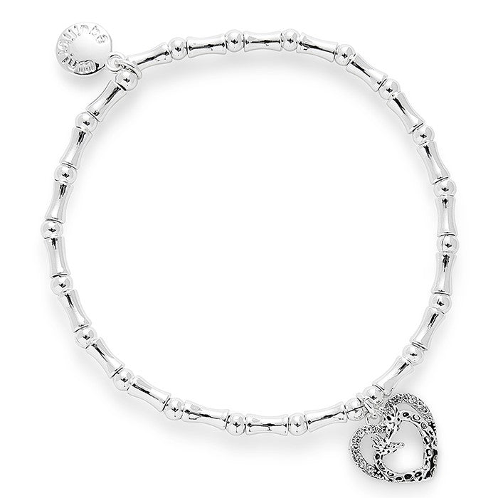Wild At Heart Giraffe Silver Plated Bracelet