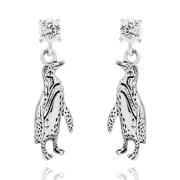 Wild At Heart Penguin Silver Plated Earrings