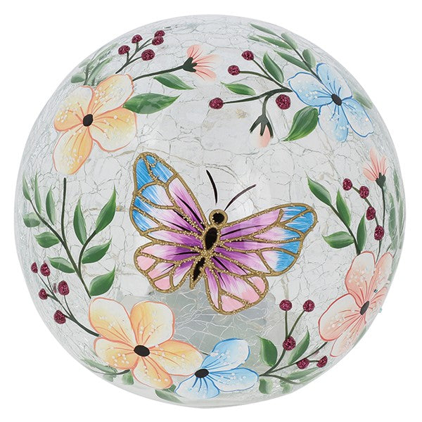 Crackle Pretty Butterfly LED Ball Large