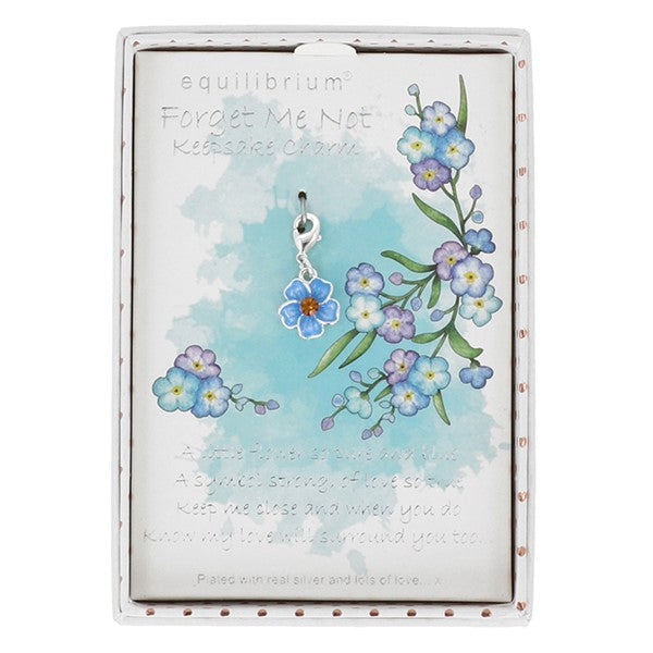 Forget Me Not Silver Plated Keepsake Charm