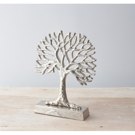 Silver Aluminium Tree Of Life, 28cm