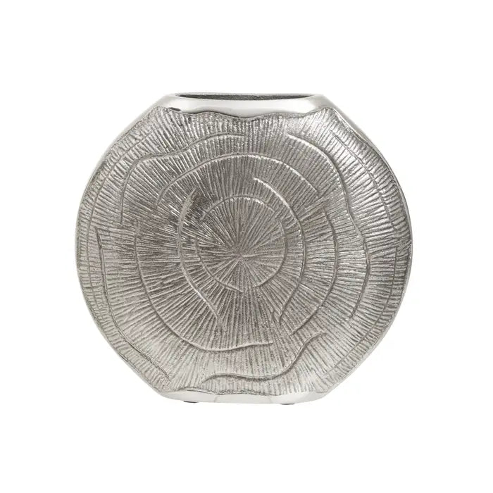 Silva Small Oak Effect Silver Finish Vase