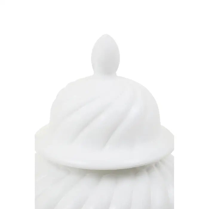 Damson Ceramic White Ginger Jar