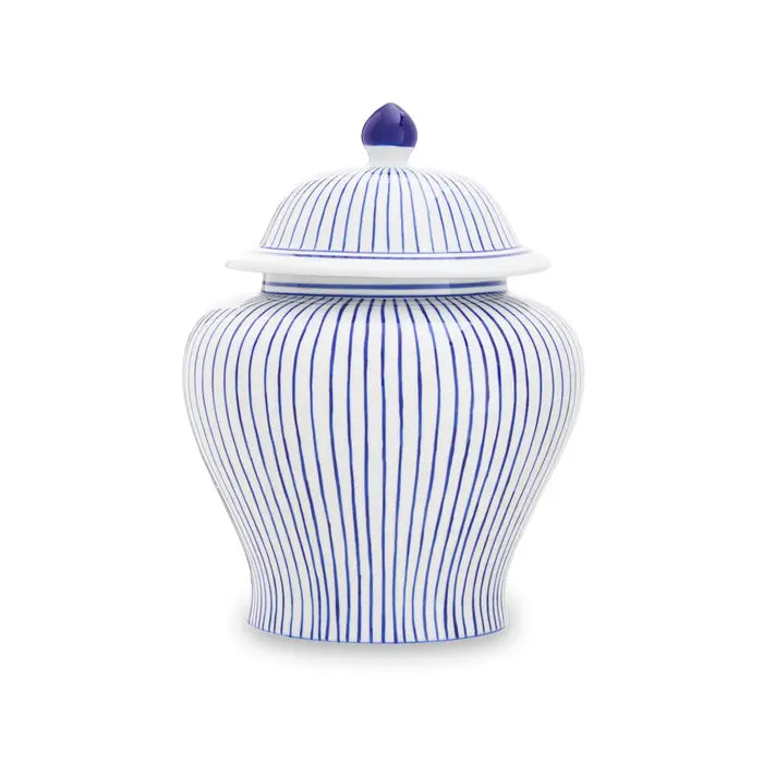 Damson White And Blue Ceramic Jar