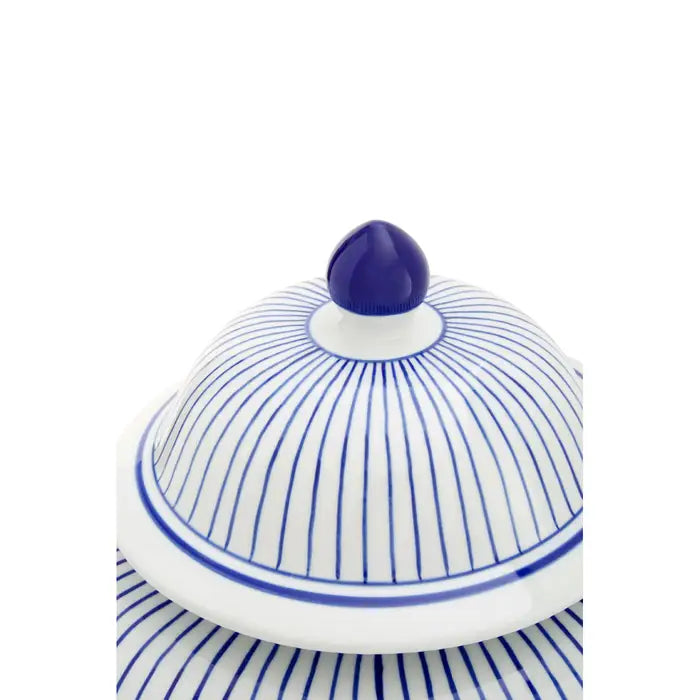 Damson White And Blue Ceramic Jar