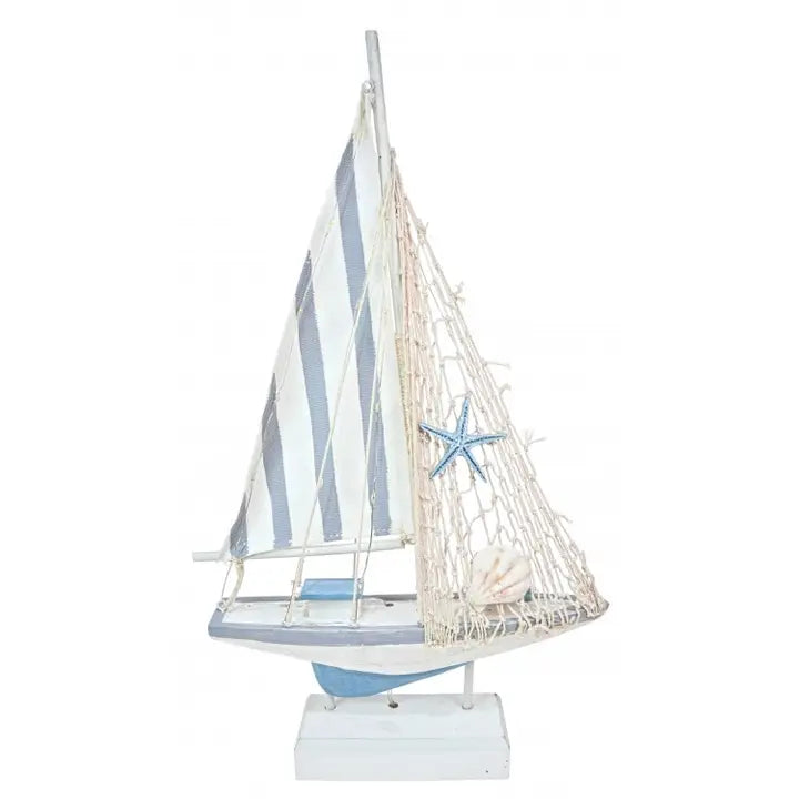 Wooden Sailboat with Led Lights