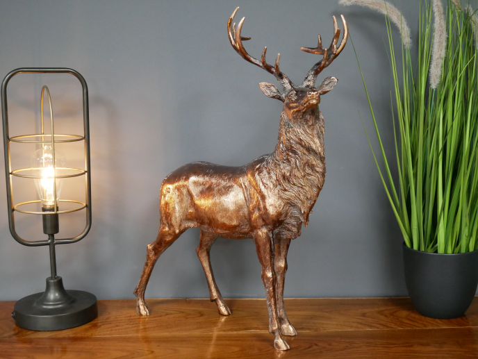 Antique Bronze Stag Ornament