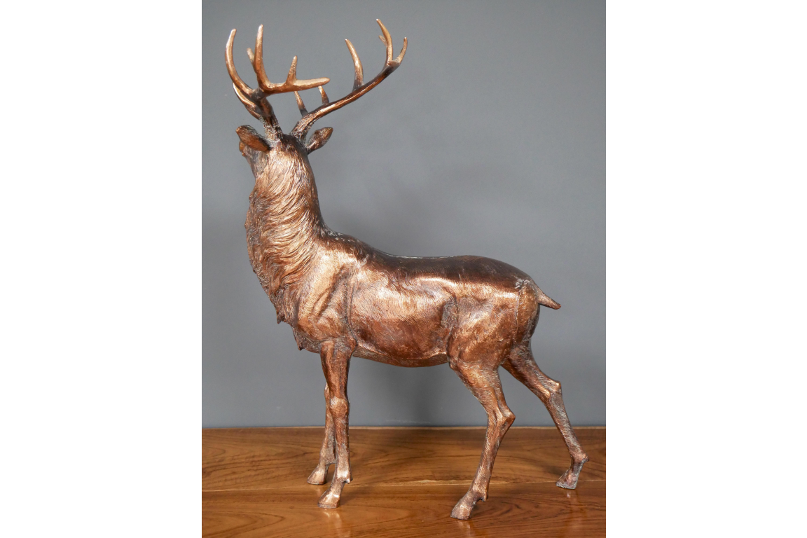 Antique Bronze Stag Ornament