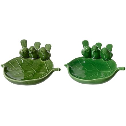 Leaf & Bird Design Bird feeder, 21cm