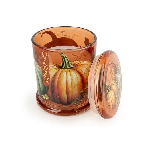 Large Glass Lidded Jar Candle Pumpkin & Ginger