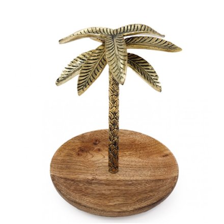 Gold Palm Trinket Dish, 19cm
