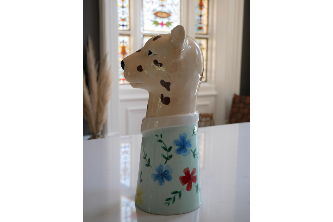 Ceramic 35cm Leopard Vase