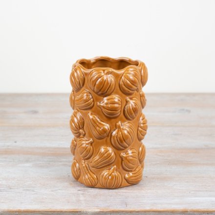 Pumpkin Tall Vase, 18cm