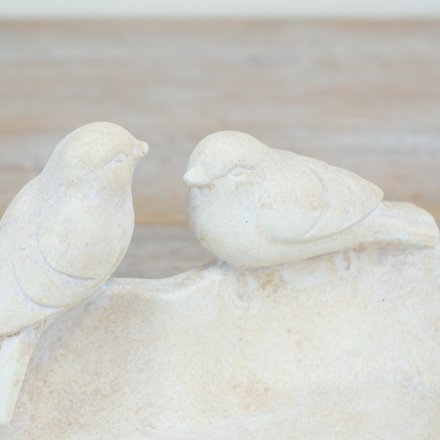 Heart Bird Bath & Feeder/Trinket Dish, 18cm