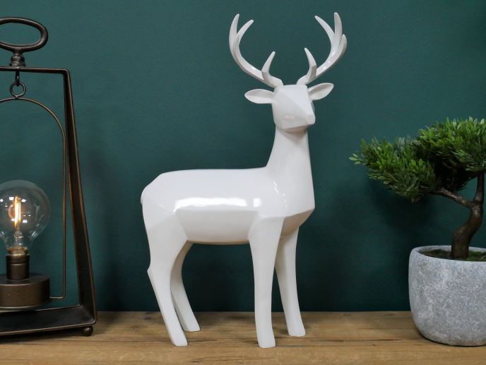 White Stag Ornament 41cm