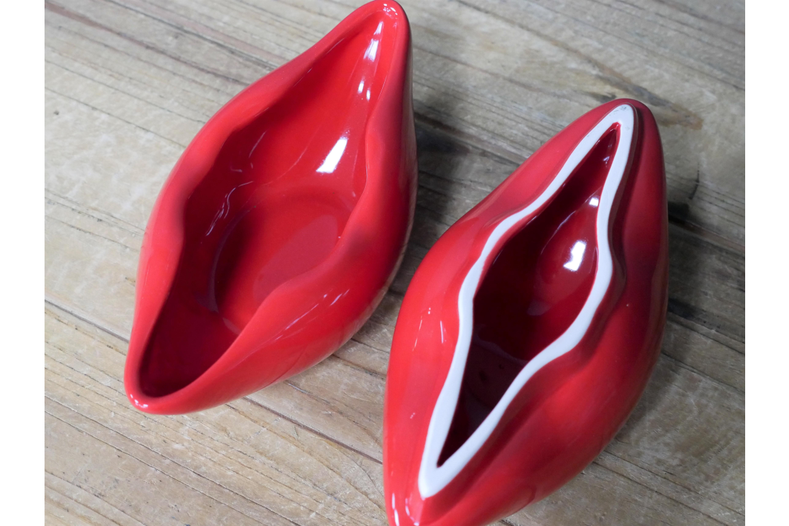 Red Lips Storage Jar