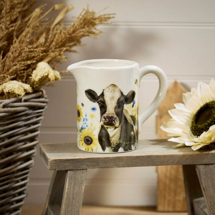 Floral Cow Jug