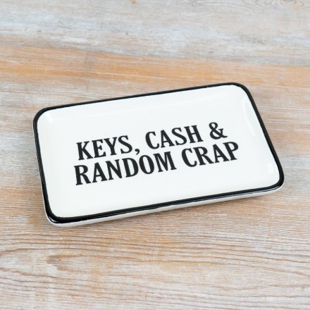 "Keys, Cash & Random" Tray, 16.5cm