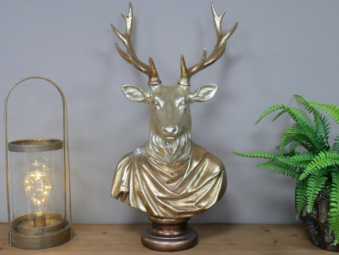 Gold Regal Stag Bust