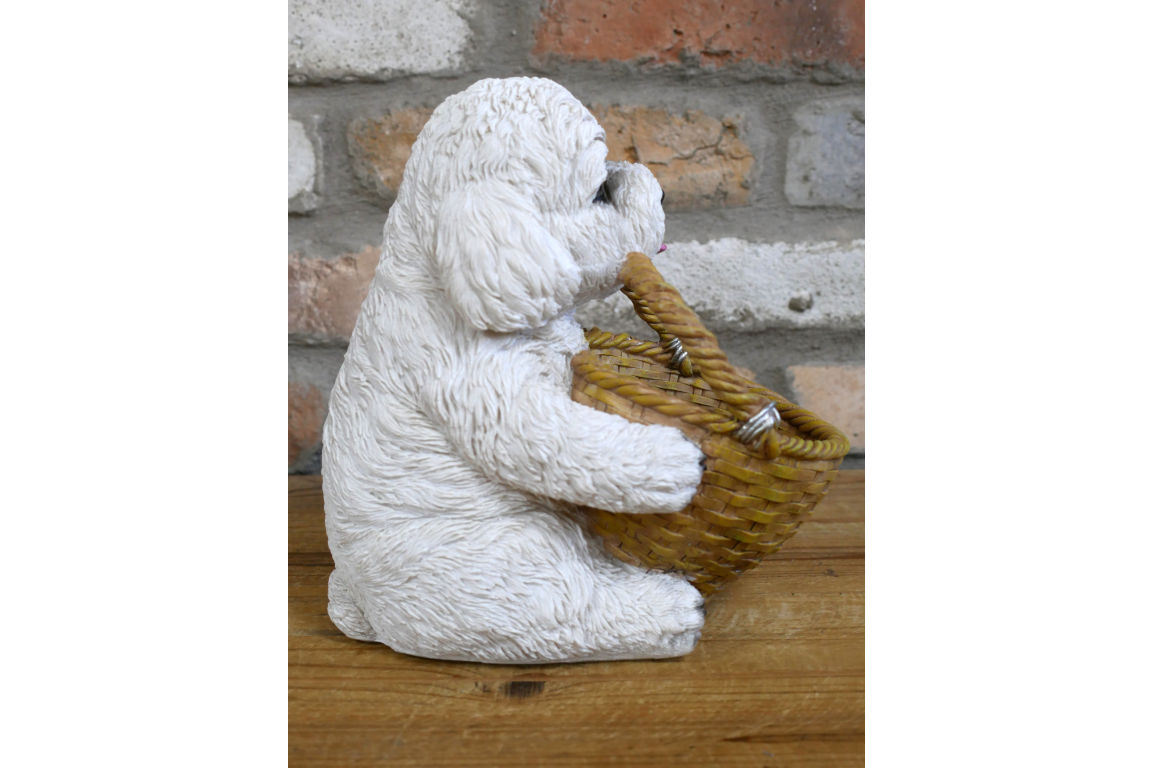 Dog With Basket Ornament