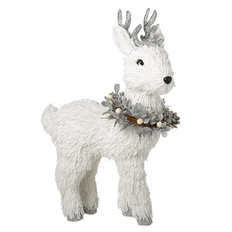 Small Standing White Deer