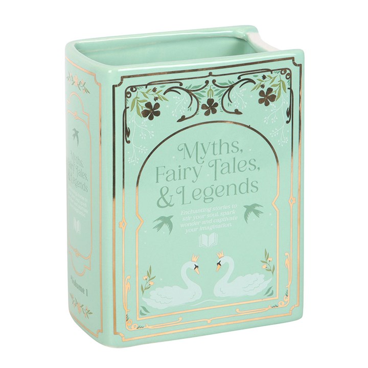 Myths, Fairy Tales & Legends Green Book Shaped Vase