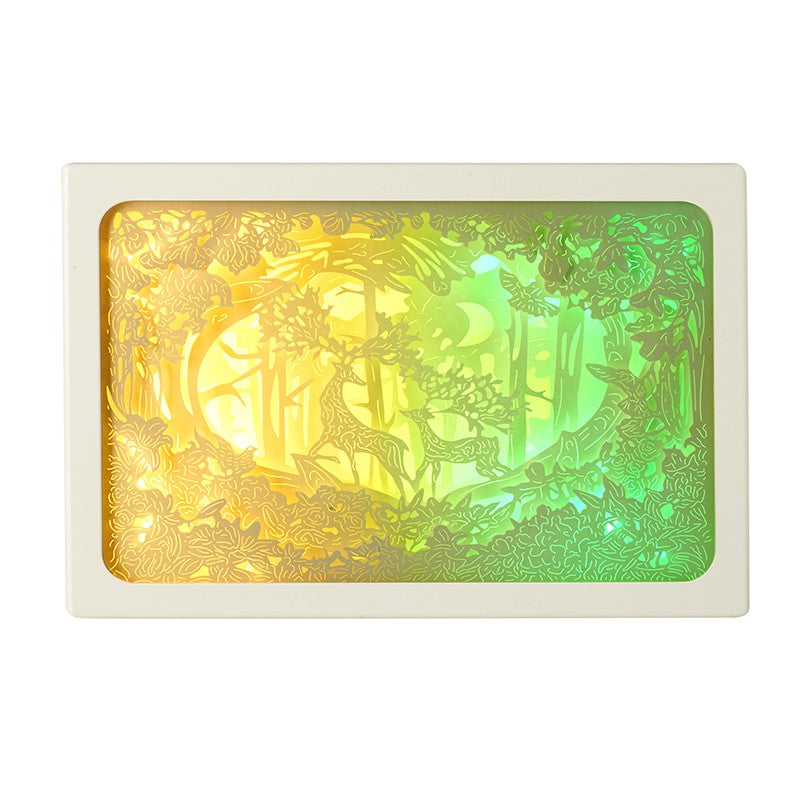 Magical Deer Light Up Green/Yellow Scene