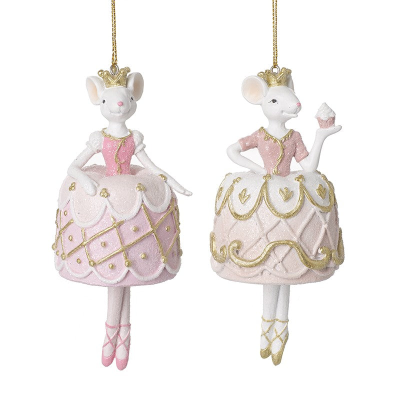Pink Gold & White Hanging Fairy Mouse
