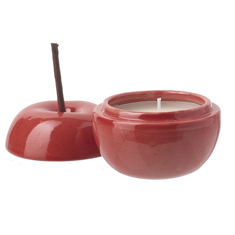 Porcelain Red Apple Candle
