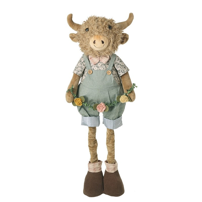 Highland Cow With Extendable Legs