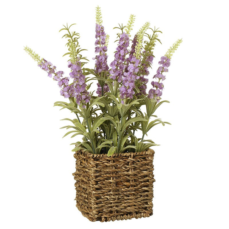 Lilac Lavender In Seagrass Basket