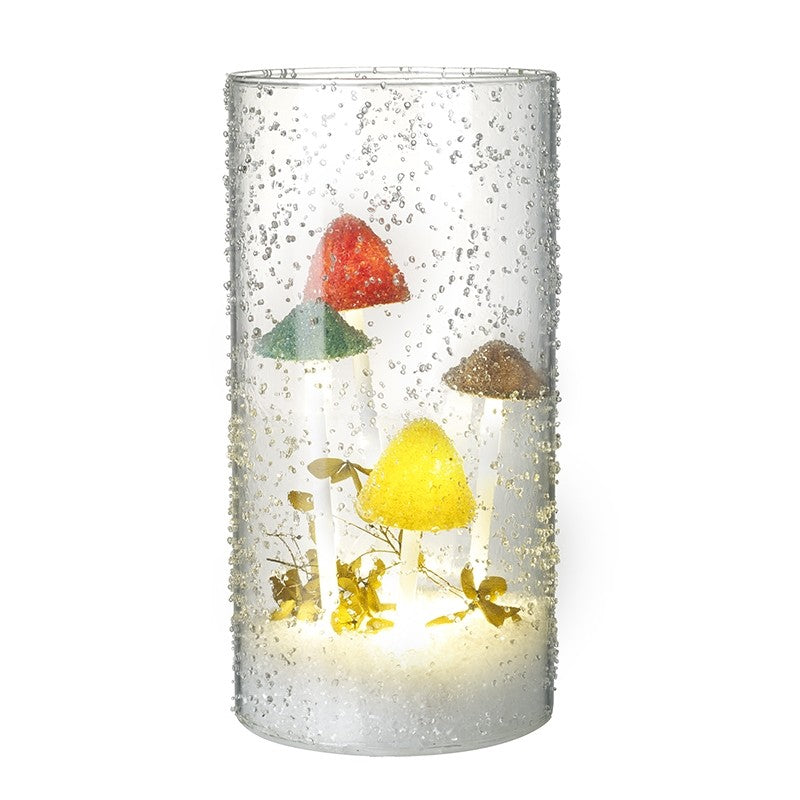 Glass Tube Mushroom Light Up Scene