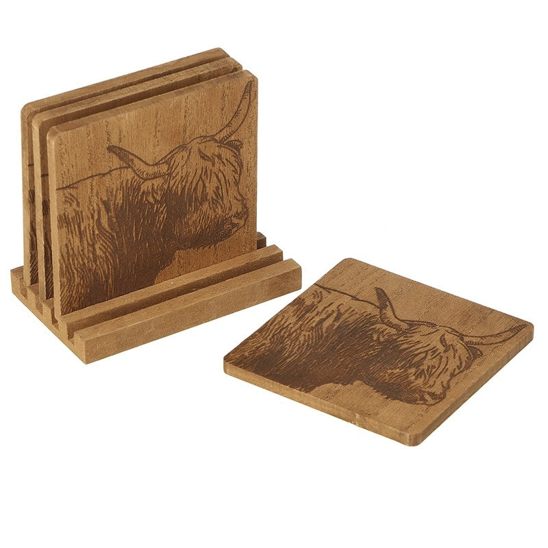 Highland Cow Coaster Set of 4