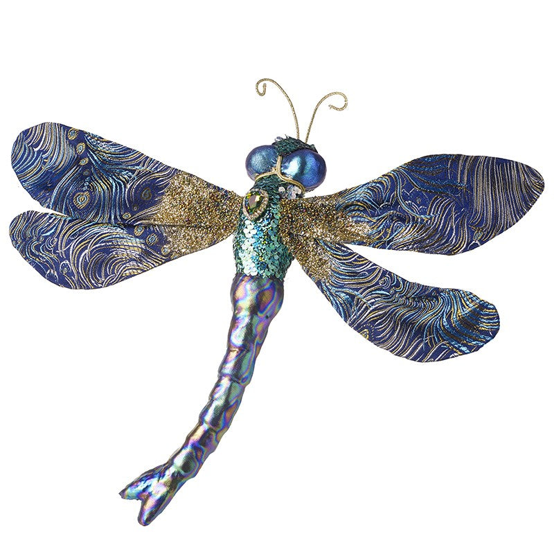 Large Blue Fabric Dragonfly