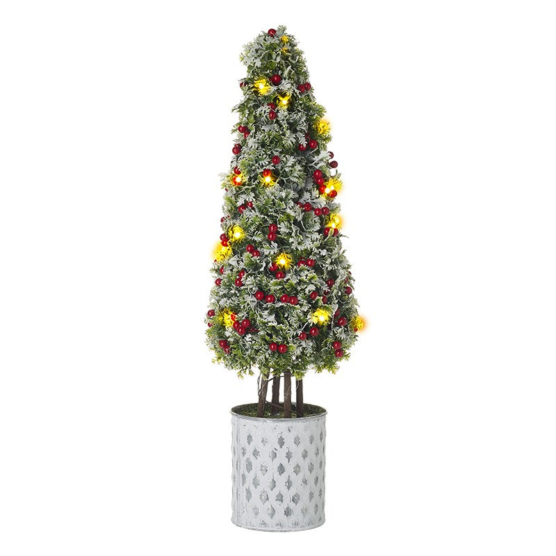 Light Up Winter Tree with Berries