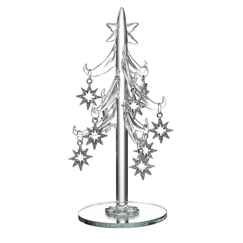 Glass Tree With Star Decorations