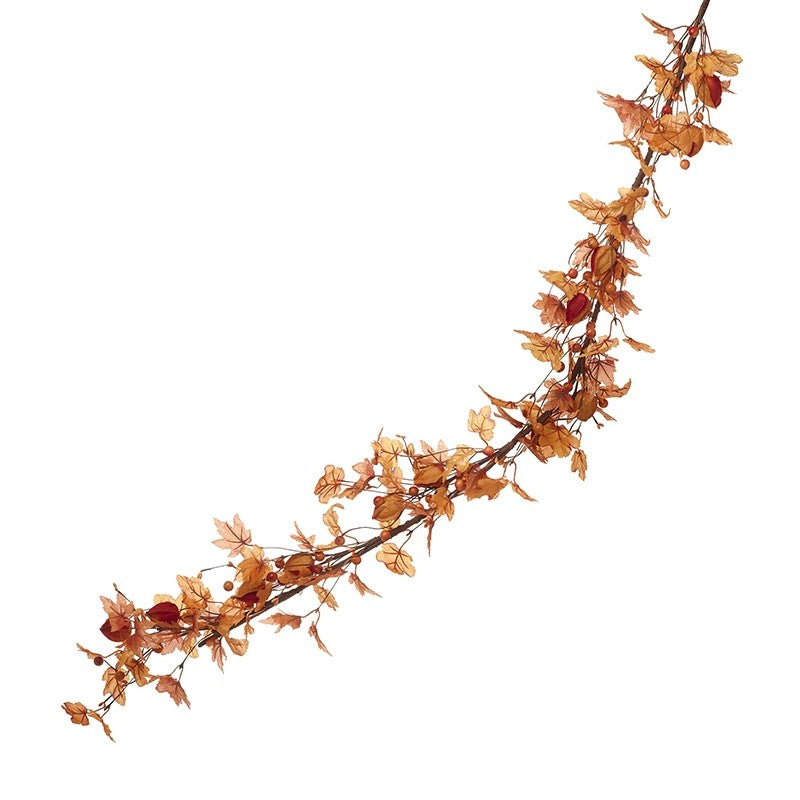 Golden Autumn Garland with Berries