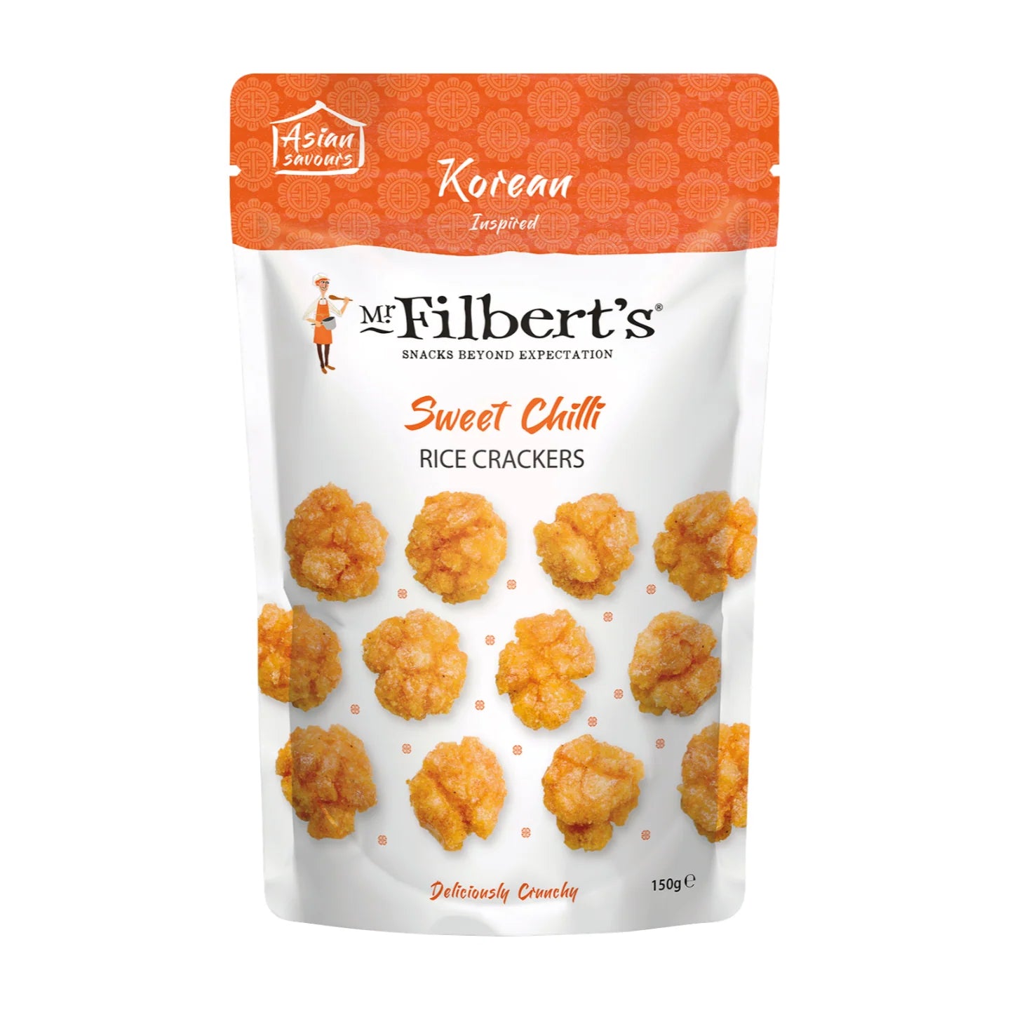 Mr Filbert's Korean Inspired Sweet Chilli Rice Crackers 150g