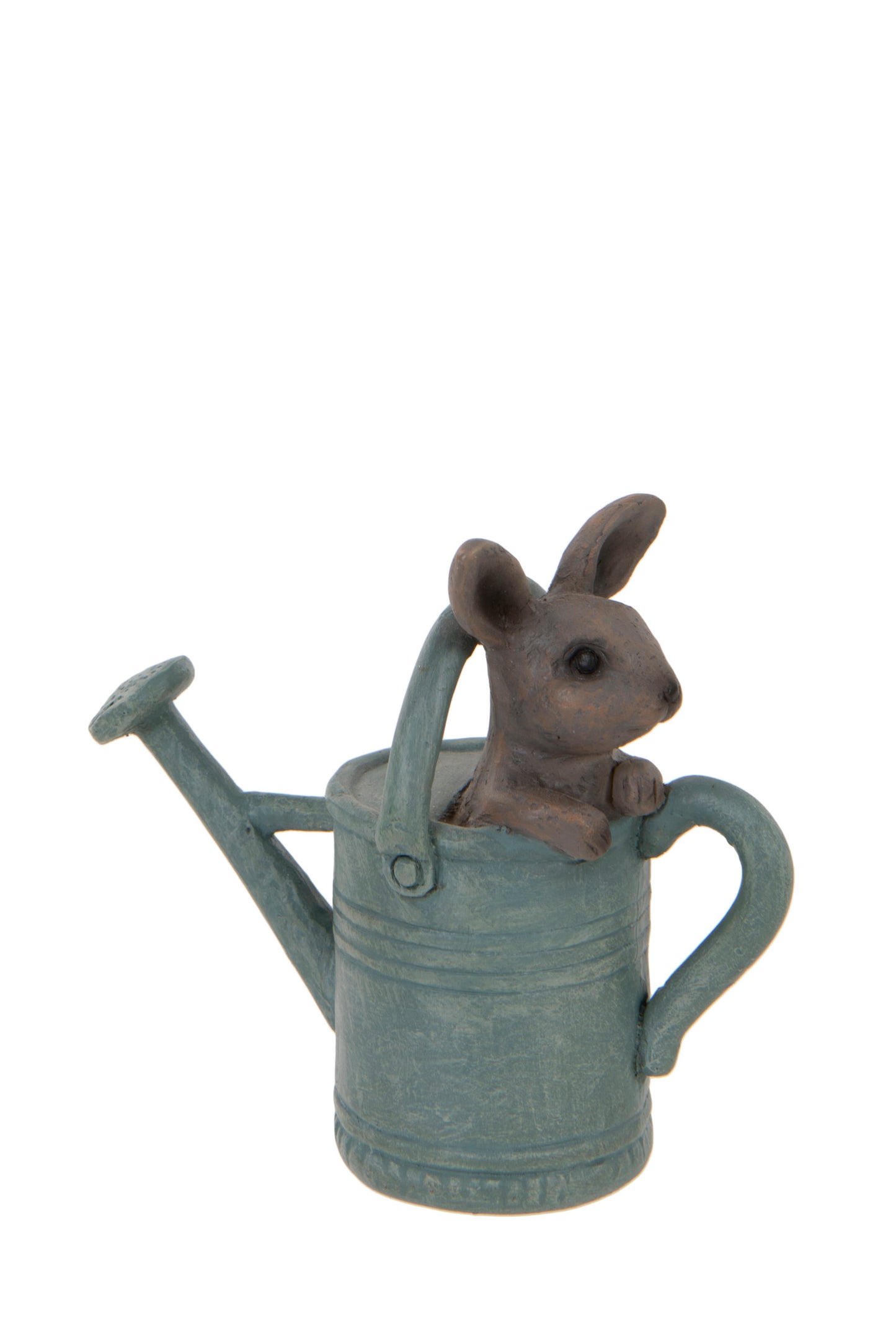 Bunny In Watering Can Blue