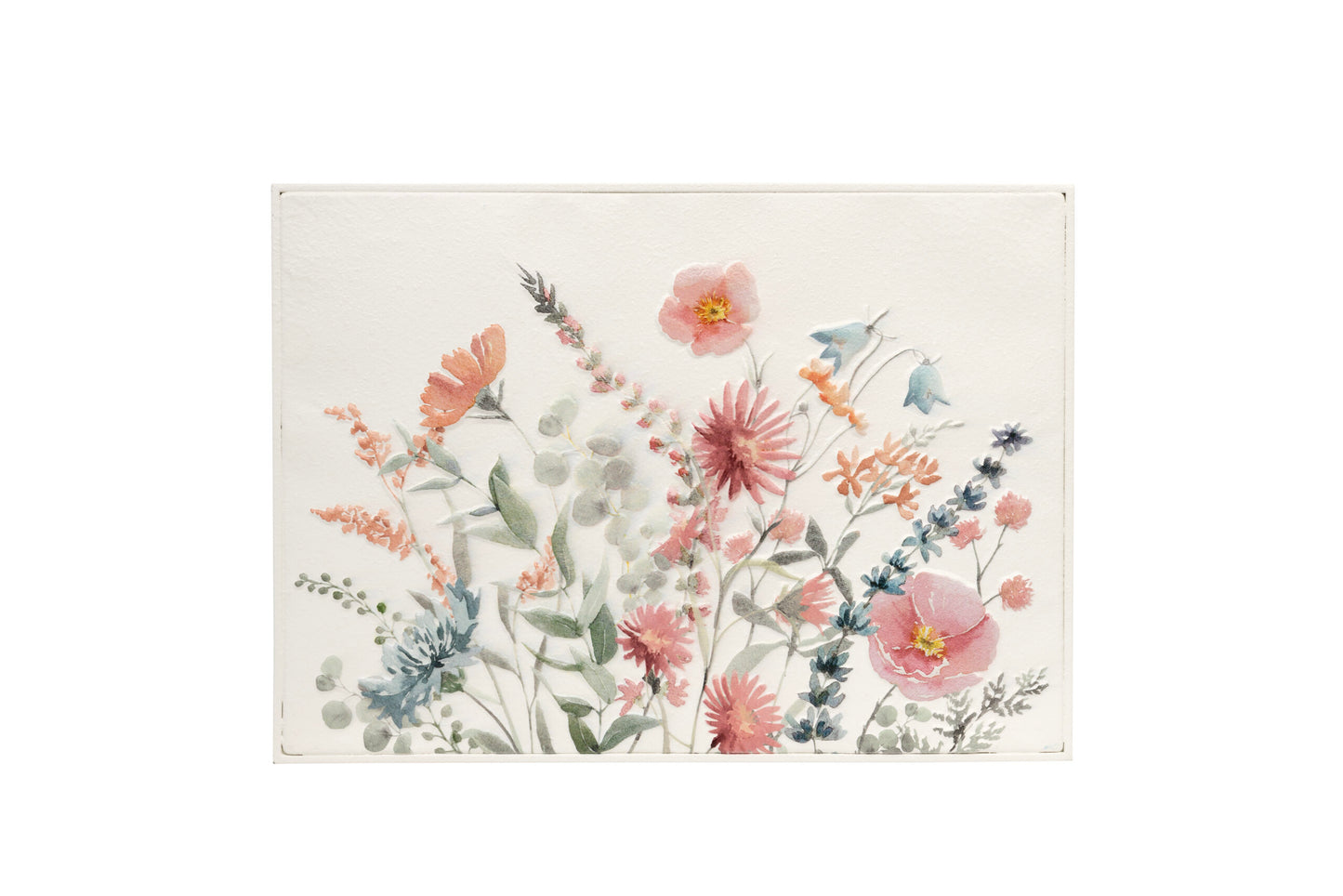 Embossed Flower Plaque