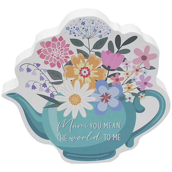 Mum Bouquet Plaque Green